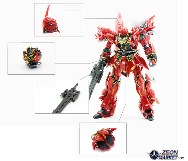 JAO Parts, RG Sinanju Metal Set Red 15 Options