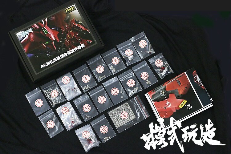SH Studio RG Sazabi Metal Set Red 19 Options
