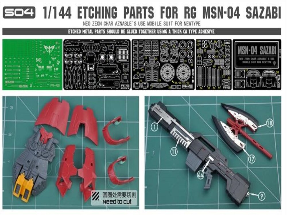 Madworks S04 RG Sazabi MSN-04 Set