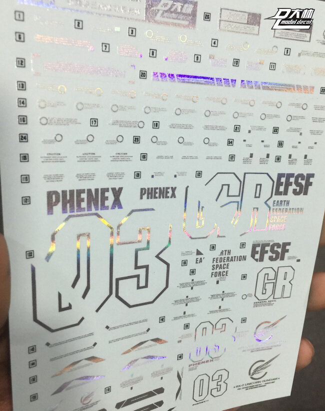 DL-Decal P08 for PG Unicorn Phenex Holo/Candy Blue