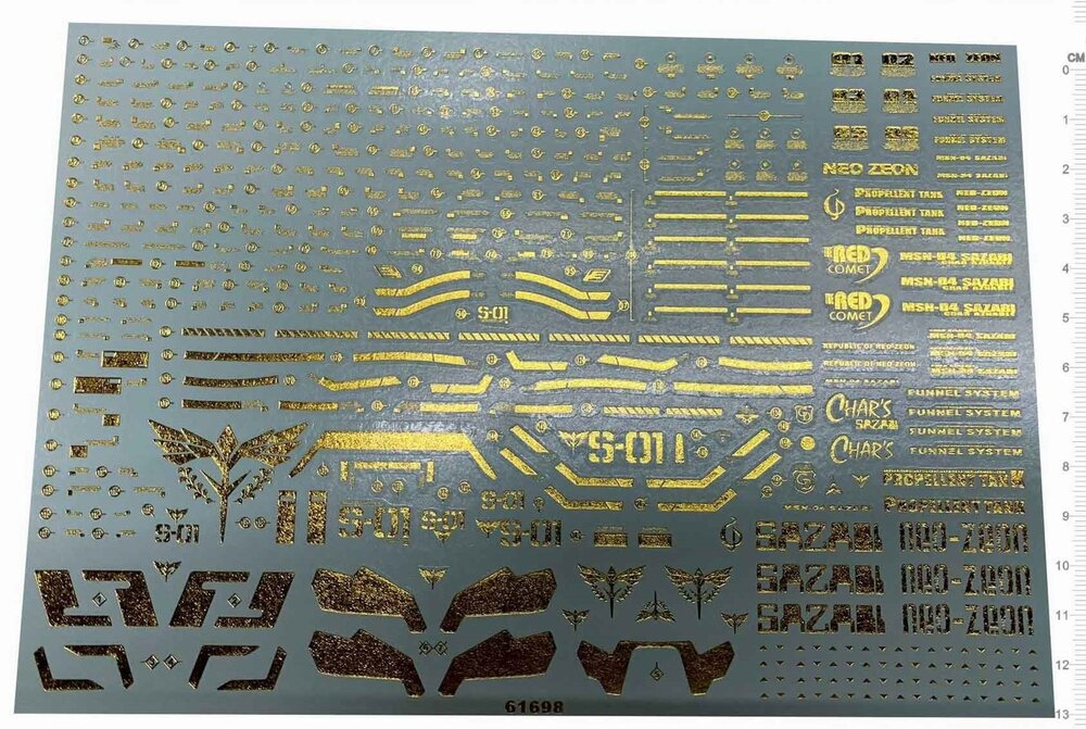 Decal 61698 MG MSN-04 Sazabi Silver or Gold