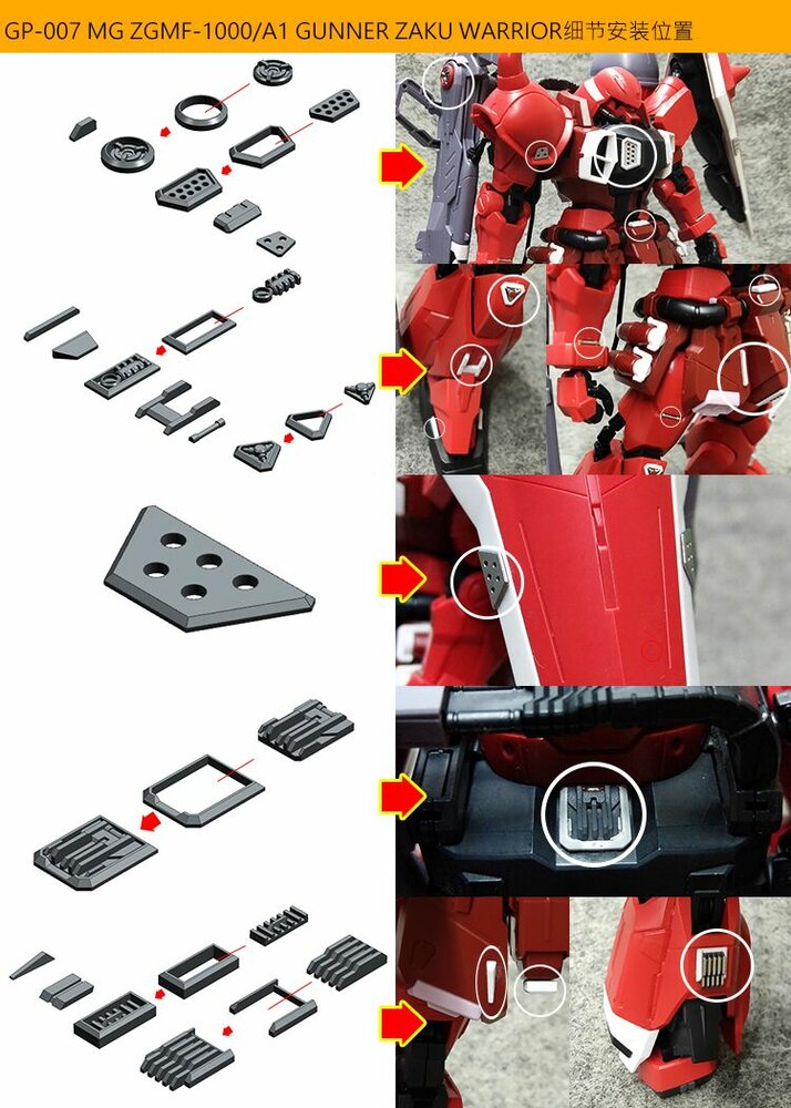 Anubis GP007 MG Gunner Zaku Warrior Detail Set