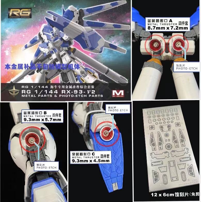 MR Metal RG NU Meatl part + Photo Etch set complete
