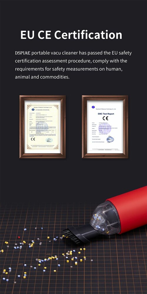 DSPIAE Portable Handheld Vacuum Cleaner HC-V