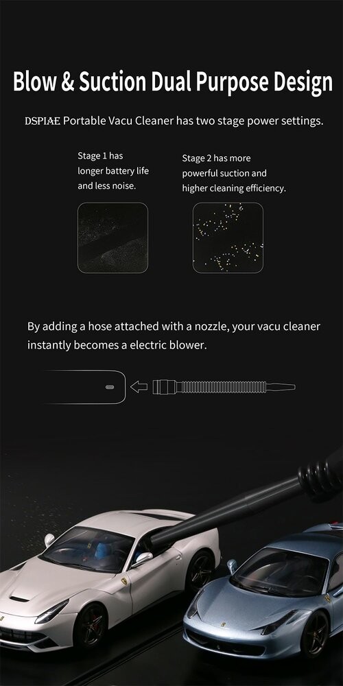 DSPIAE Portable Handheld Vacuum Cleaner HC-V