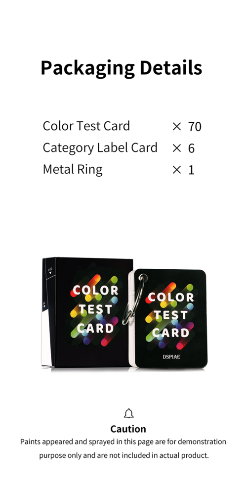 DSPIAE Model Paint Color Test Card CC-01