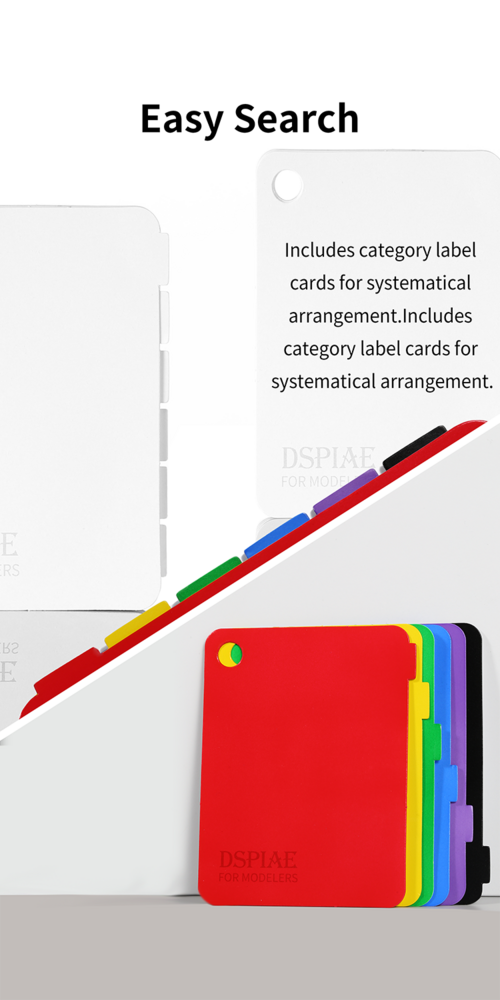 DSPIAE Model Paint Color Test Card CC-01