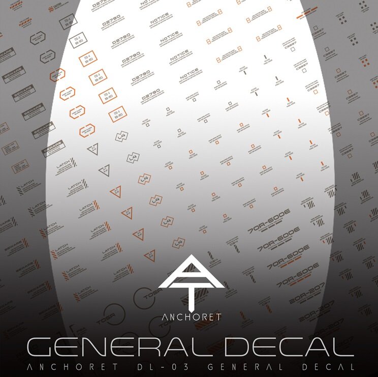 Anchoret YJL General Decal DL-03 Orange + Grey