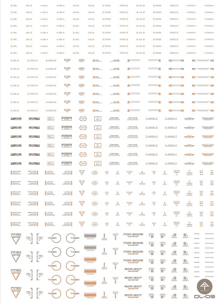 Anchoret YJL General Decal DL-03 Orange + Grey