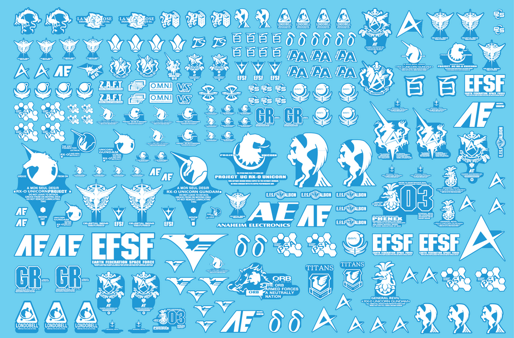 Delpi-Decal Federation Universal Century Emblems Luminous