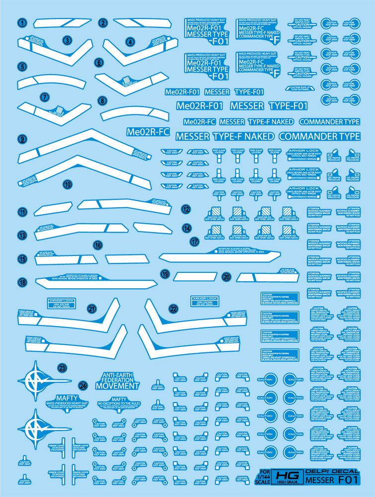 Delpi-Decal HG Messer F01
