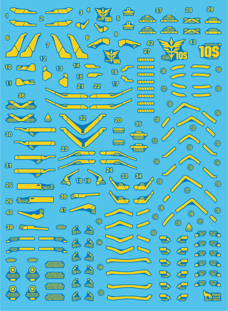Delpi-Decal RG &amp; HG Sinanju Gold Holo