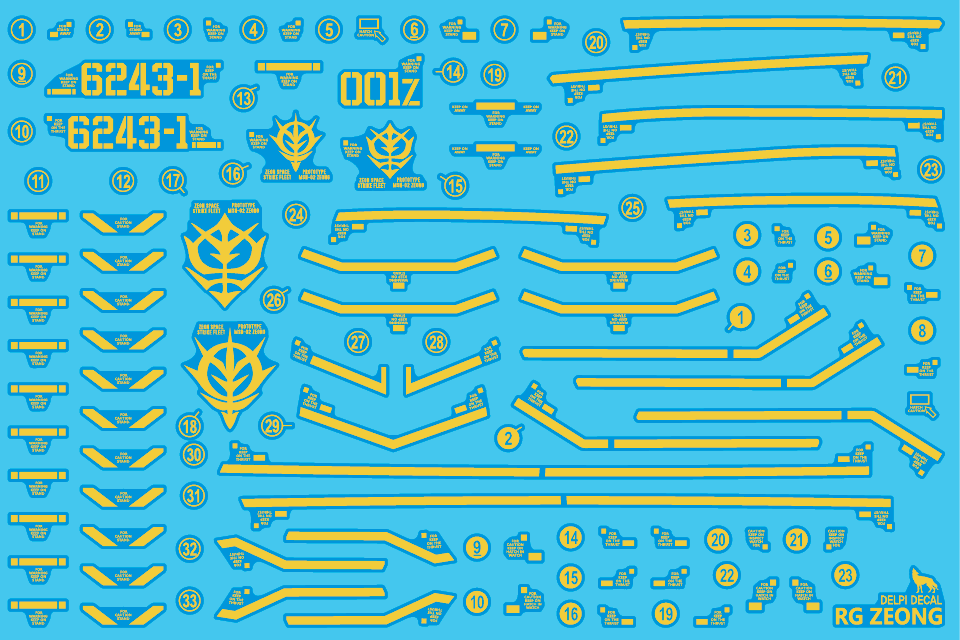 Delpi-Decal RG Zeong Gold Holo