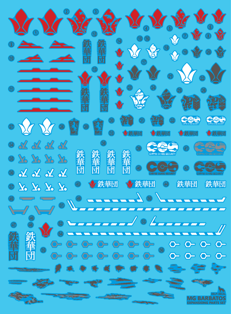 Delpi-Decal MG Barbatos-Expansion Soft Holo Polygonal