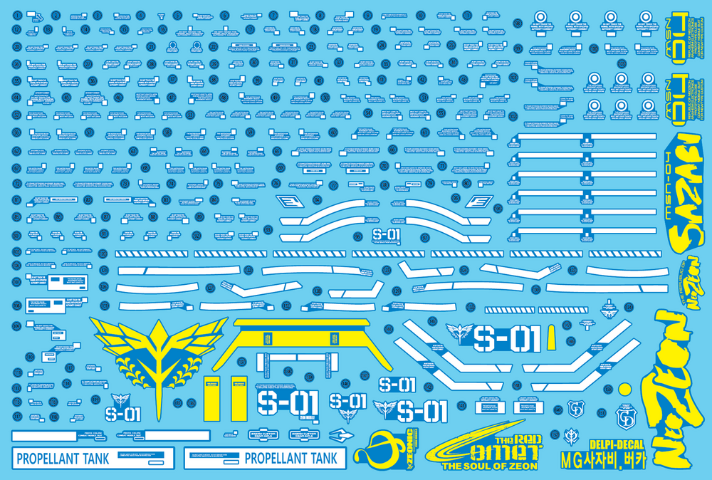 Delpi-Decal MG Sazabi Original