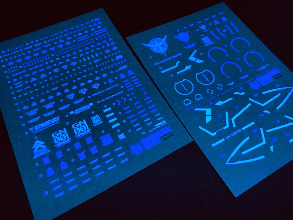 Flaming-Snow PG-01 Gundam Exia Full Set Fluorescerend Decals