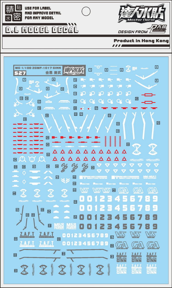 DL-Decal S27 for MG Ginn ZGMF-1017
