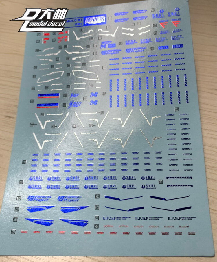 DL-Decal UC60 for MG F91 Candy Blue 2 Sheets HOT STAMPING