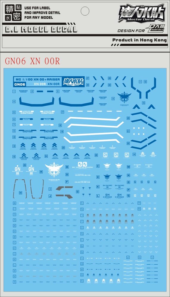 DL-Decal GN06 for MG 00 Raiser XN 00R