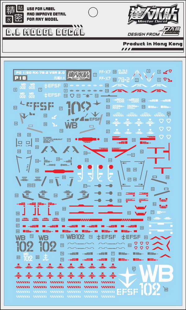 DL-Decal P18 for PGU RX-78-2 Unleashed