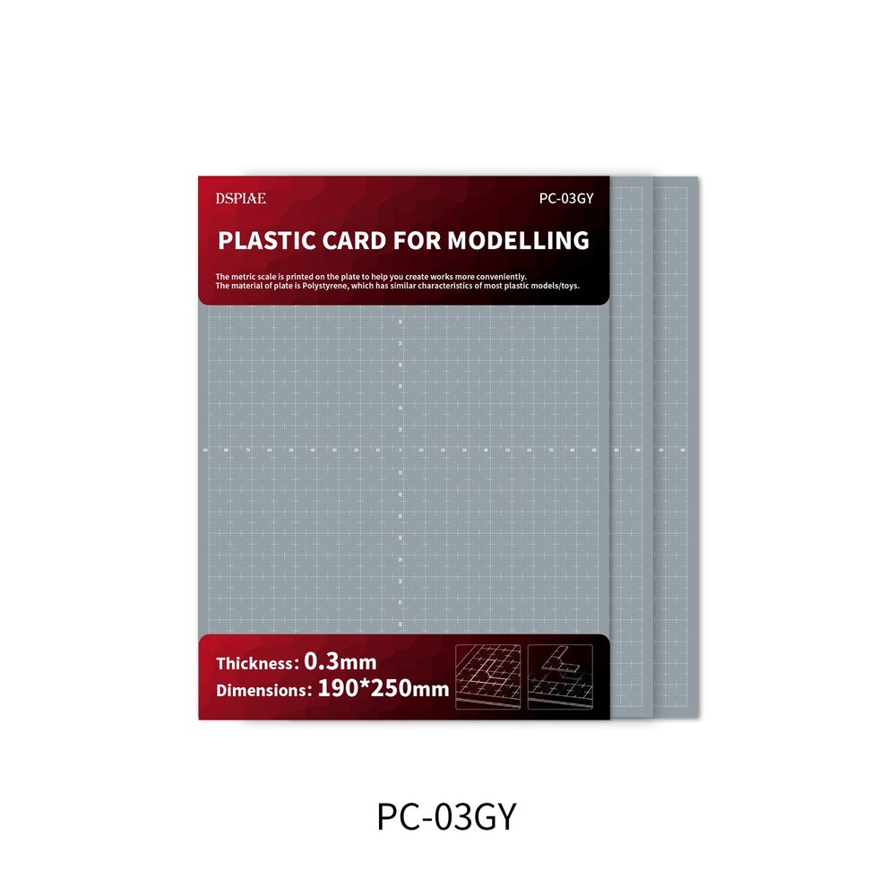 DSPIAE PC Series Pla Plate for Modelling 3pcs. Available in 4 Sizes