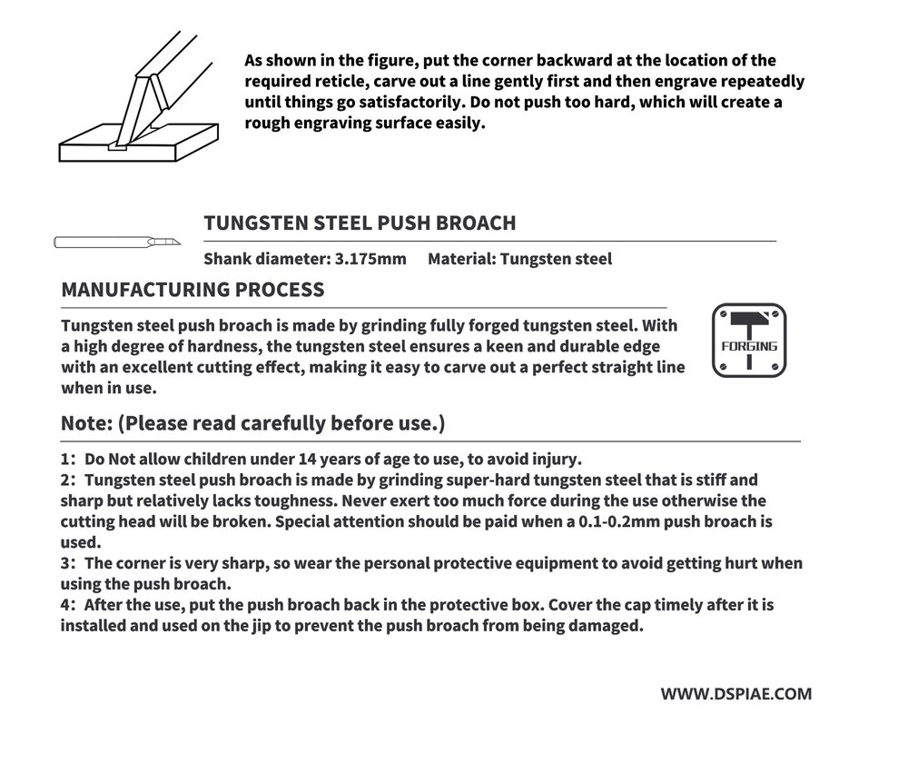 DSPIAE PB Series Tungsten Steel Scribers individual 0.1-3.0