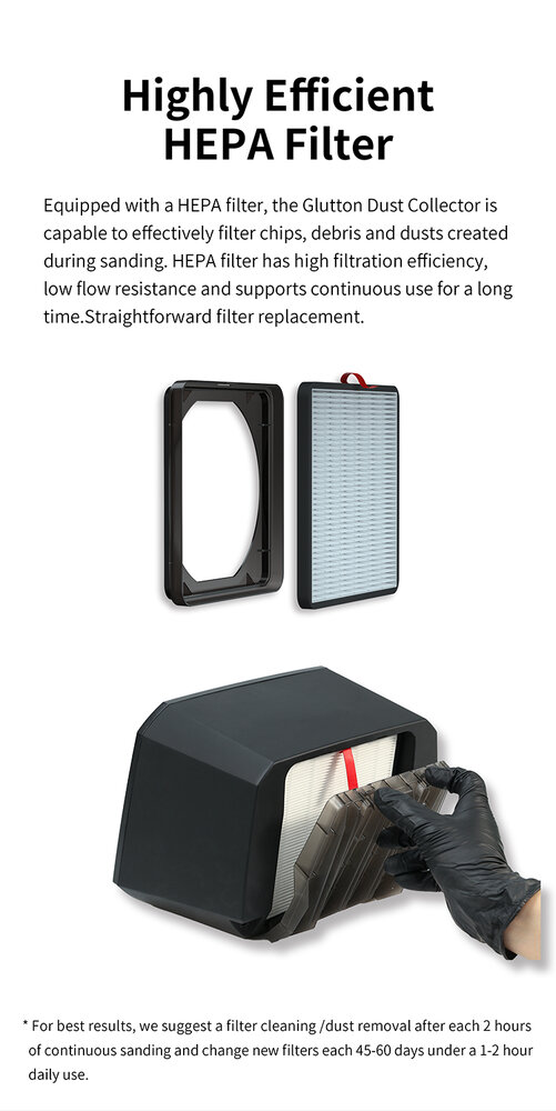 DSPIAE T1 Glutton Dust filtering