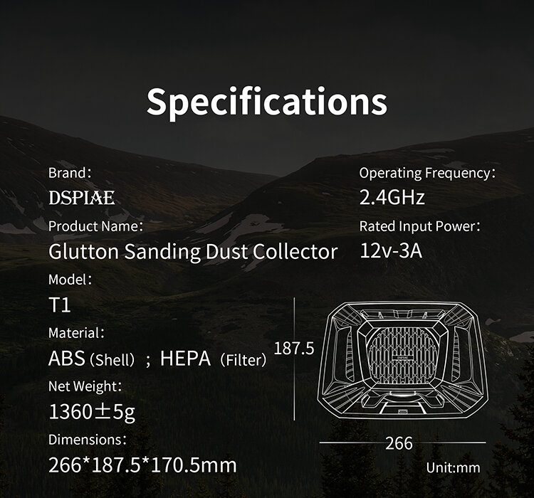 DSPIAE T1 Glutton Dust filtering