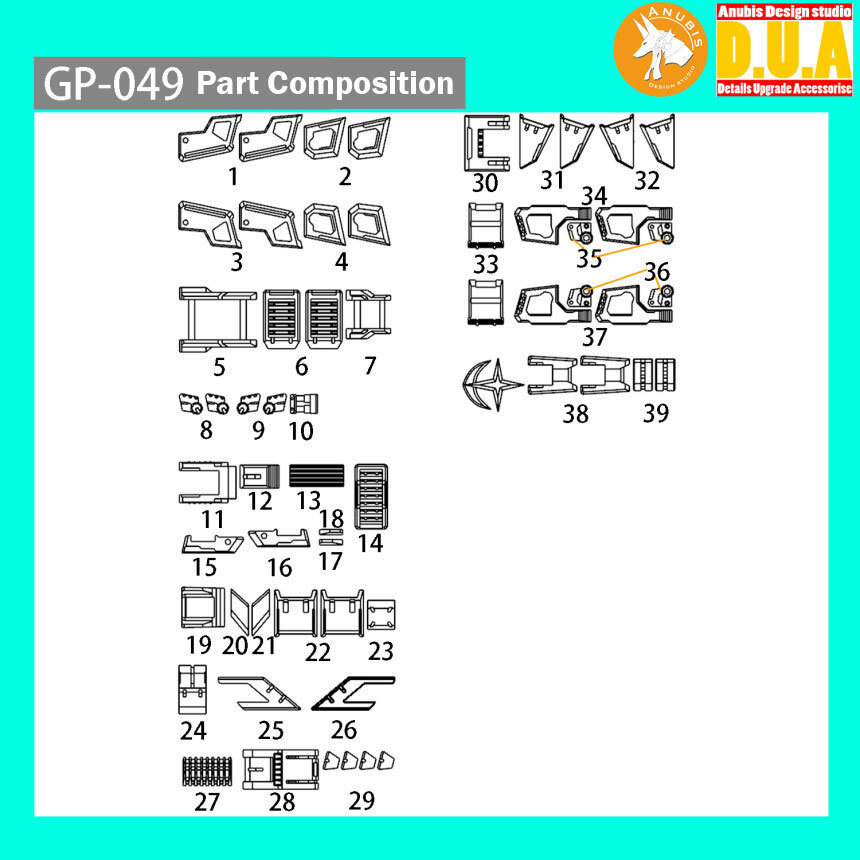 Anubis GP049 PGU RX-78-2 2.0 Detail Set