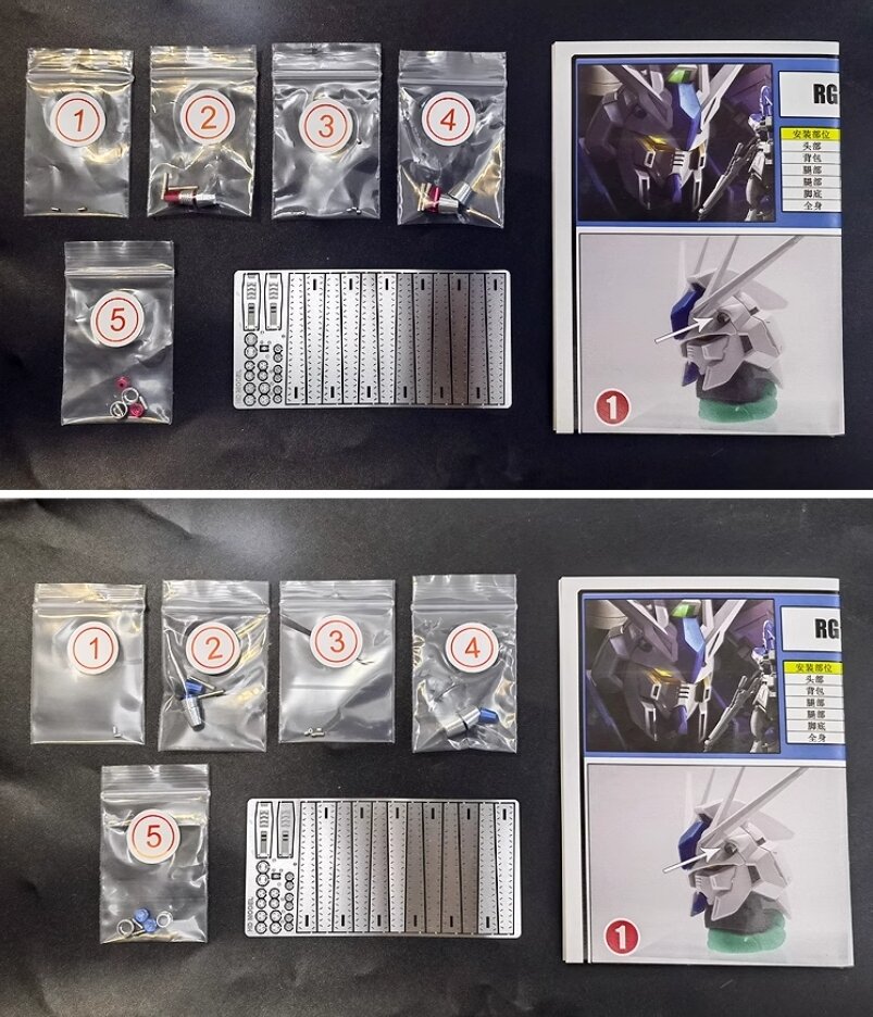 HD Model RG RX-93-v2 Hi-Nu Gundam Metal Set 2 Color Options