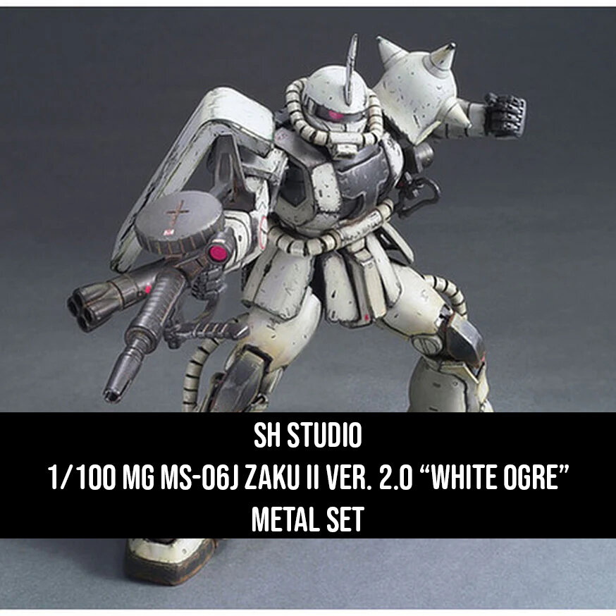 SH Studio MG MS-06J Zaku II White Ogre ver.2.0 Metal Set