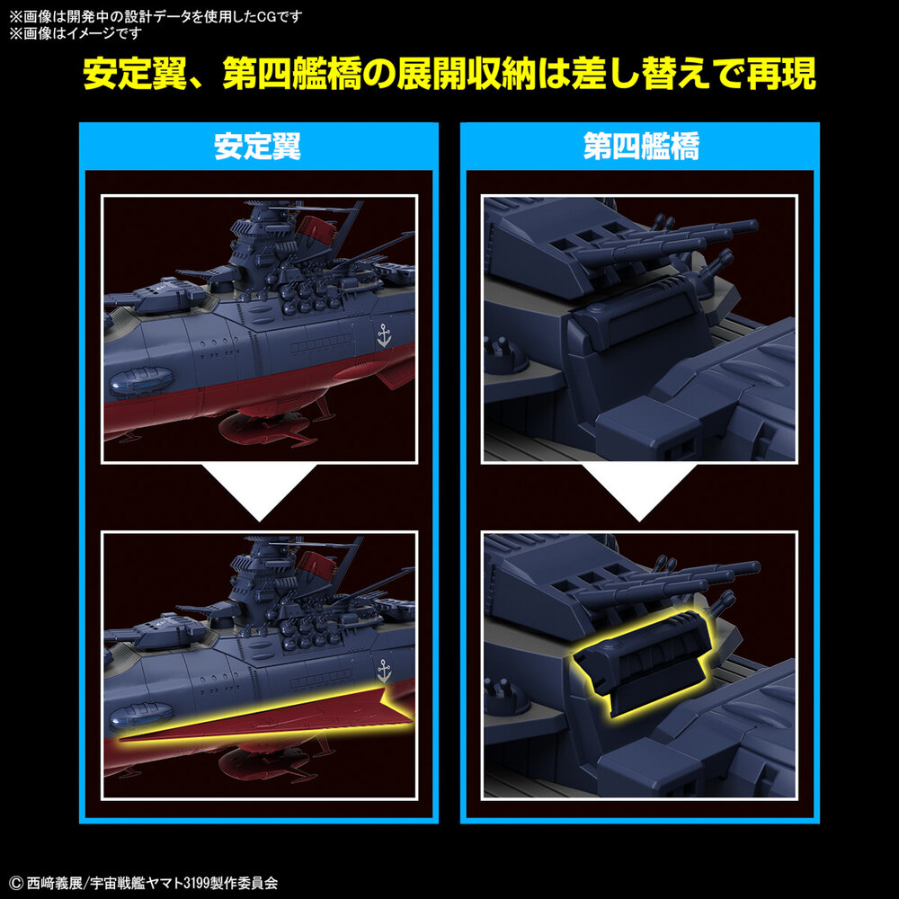 1/1000 Space Battleship Yamato 3199 (3rd Refurbished Version)