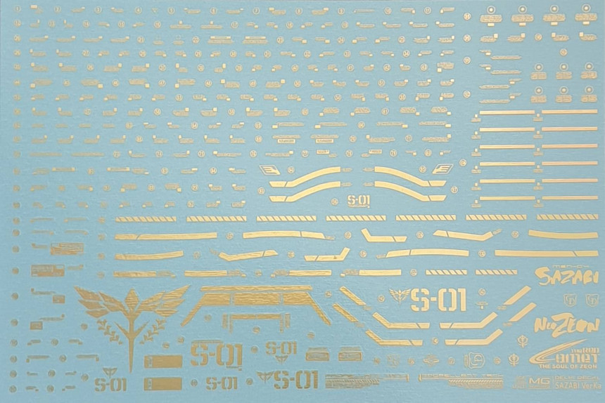 Delpi-Decal MG Sazabi Gold All Holo