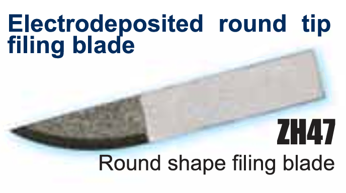 Echo Tech Electrodeposited Round Tip Filing Blade for Ultrasonic Cutter ZH47