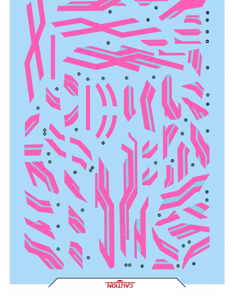 Flaming-Snow PG-15 Perfect Strike + Skygrasper Cyberised Color Fluorescent Decals