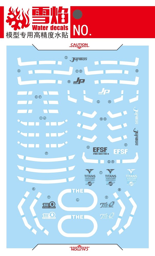 Flaming-Snow MG-22 PMX-003 The-O Fluorescent Decals