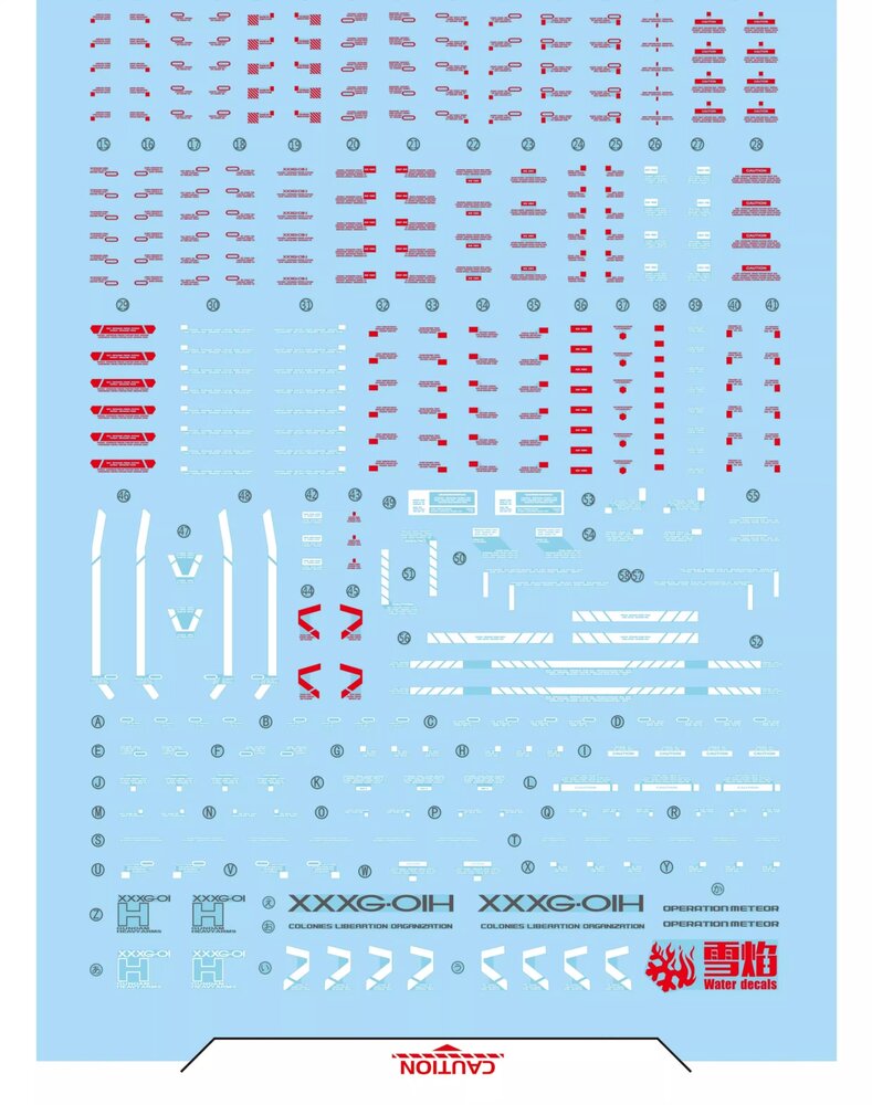 Flaming-Snow MG-129 Heavyarms EW Fluorescent Decals