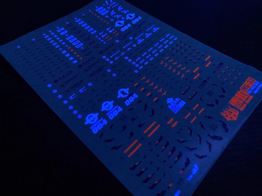 Flaming-Snow MG-33 Gundam MK-II Ver 2.0 A.E.U.G. Fluorescent Decals