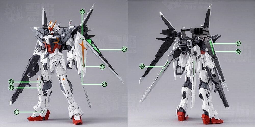 Flaming-Snow MG-109 Gundam Ex Impulse Fluorescent Decals