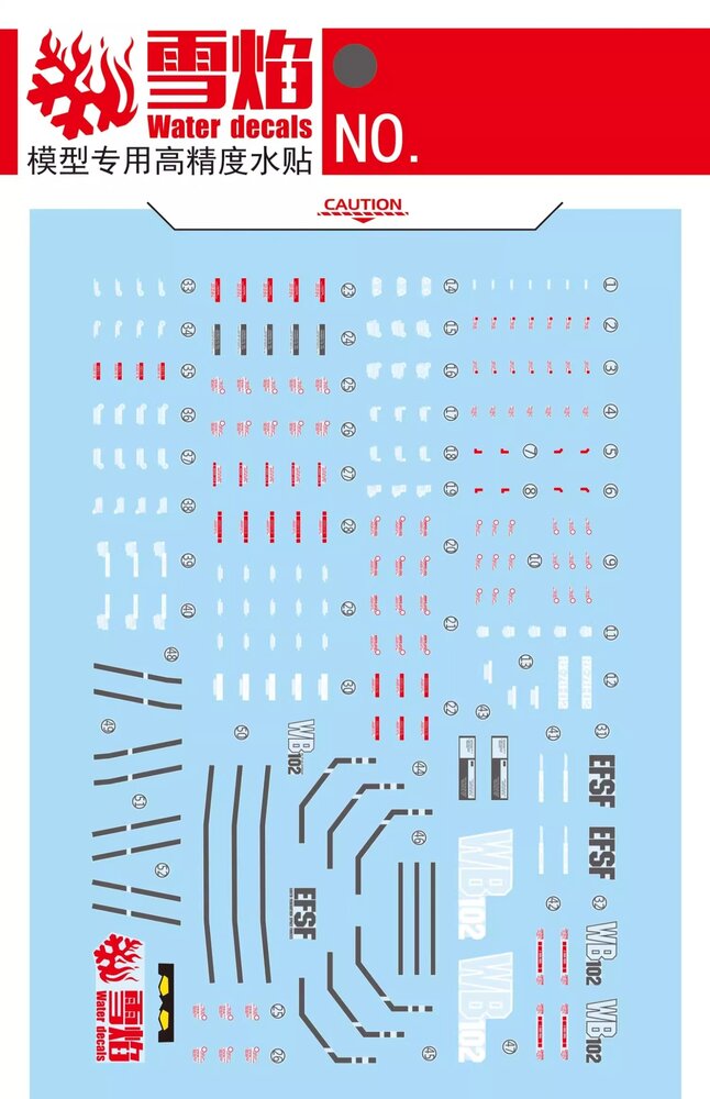 Flaming-Snow HG-50 RX-78-2 Cucuruz Doan&#039;s Island Ver Fluorescent Decals