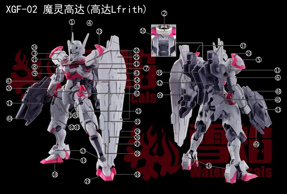 Flaming-Snow HG-63 Lfrith Fluorescent Decals