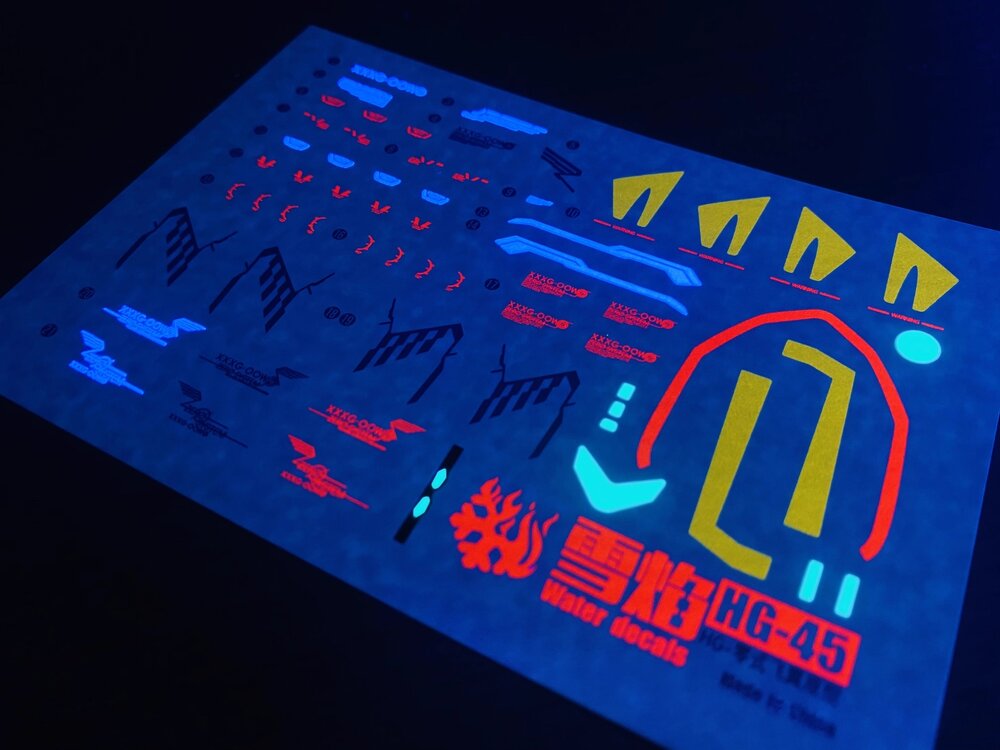 Flaming-Snow HG-45 Wing Gundam Zero Fluorescent Decals