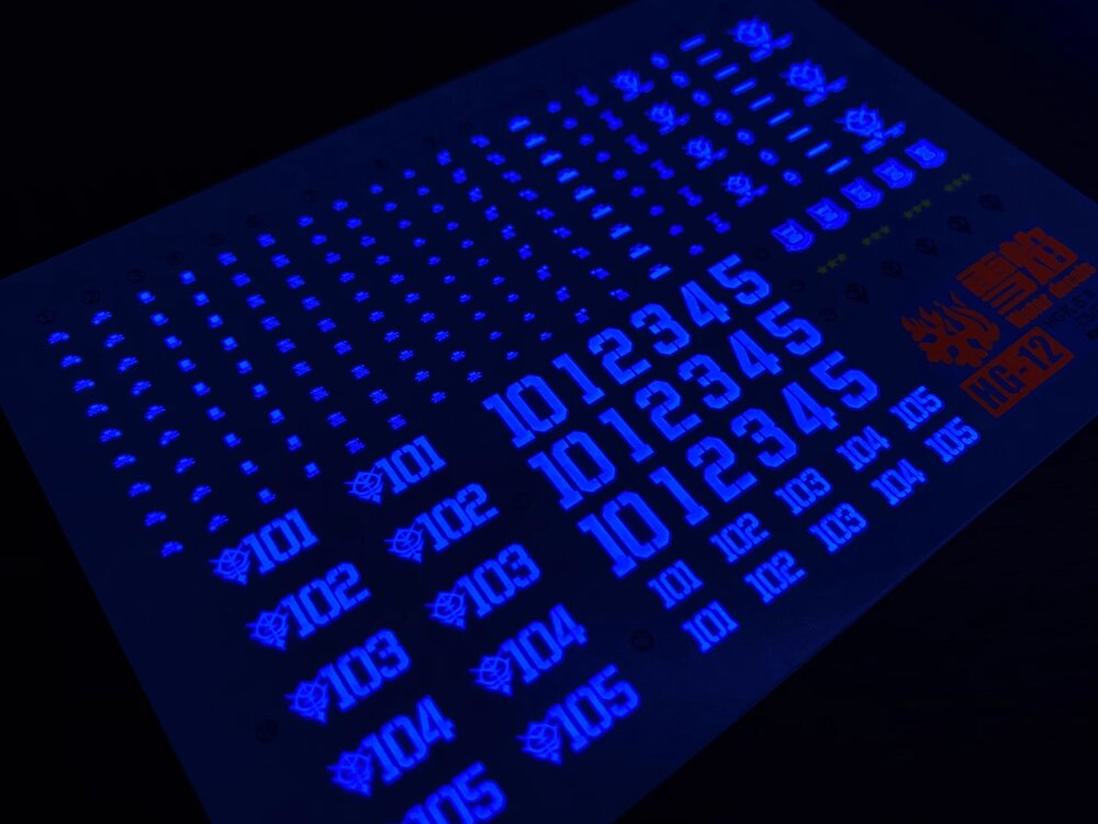 Flaming-Snow HG-12 GTO Zaku 2 Type C-6/R6 Fluorescent Decals