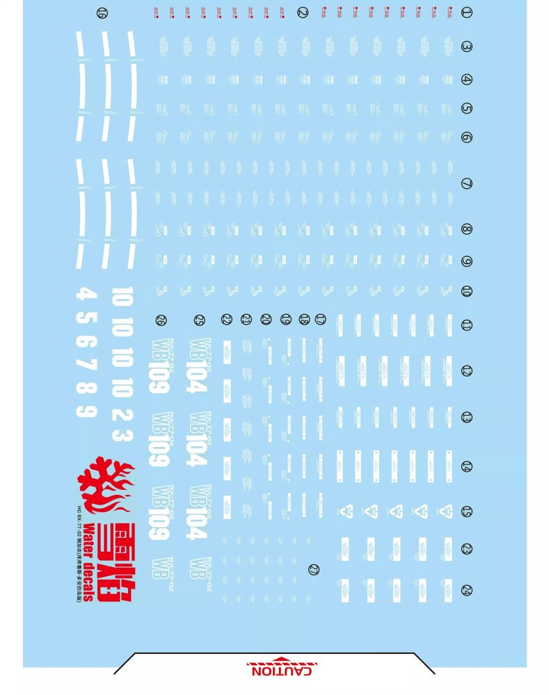 Flaming-Snow HG-74 RX-77-2 Guncannon (Cucuruz Doan&#039;s Island Ver) Fluorescent Decals