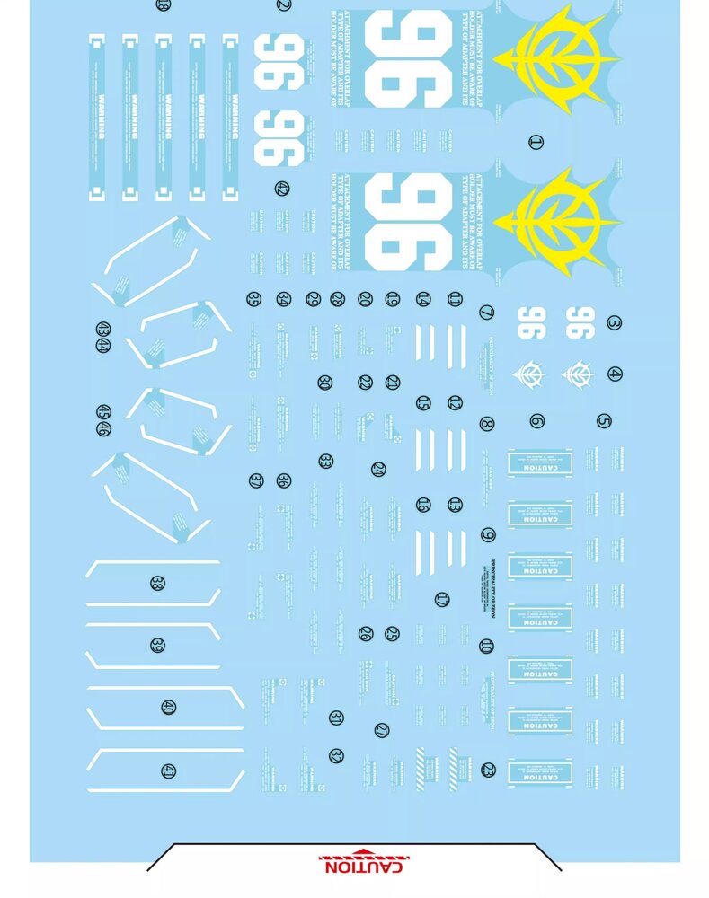 Flaming-Snow HG-70 MS-06R Psycho Zaku Fluorescent Decals