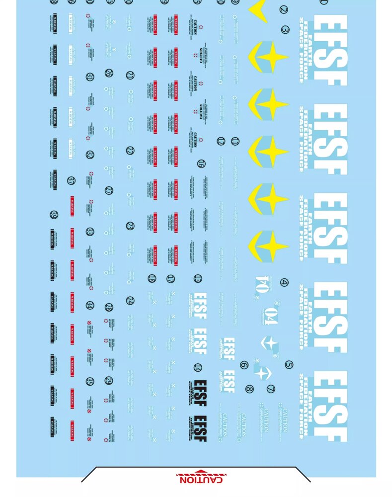 Flaming-Snow HG-69 FA-78 Full Armor Fluorescent Decals