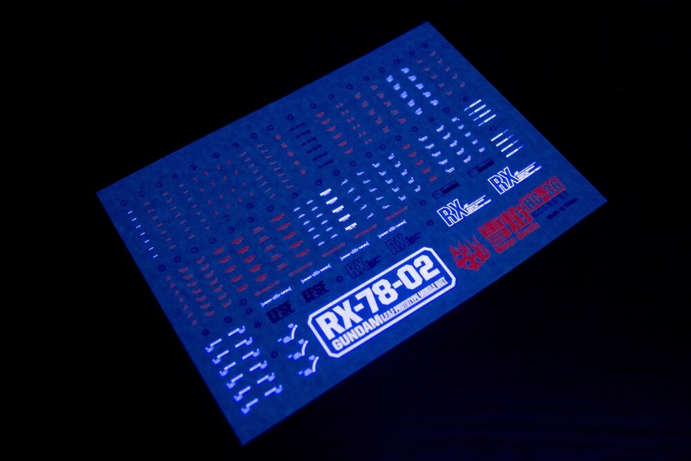 Flaming-Snow HG-36 RX-78-2 Rollout Color Fluorescent Decals