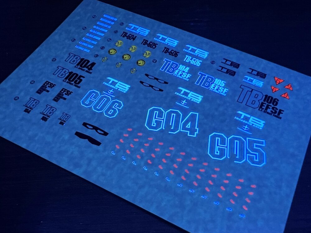 Flaming-Snow HG-30 RX-78-4/5/6  Fluorescent Decals