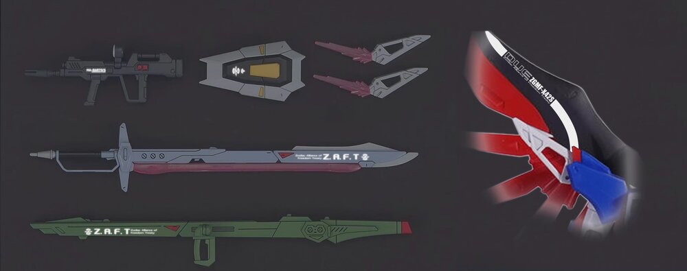 Flaming-Snow HG-23CE ZGMF-X20A Strike Freedom Gundam &amp; ZGMF-X42S Destiny Gundam Fluorescent Decals