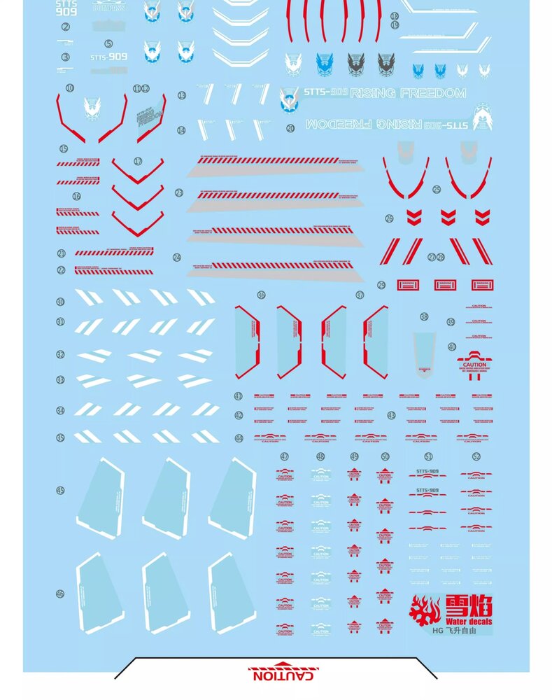 Flaming-Snow HGCE-83 Rising Freedom Fluorescent Decals